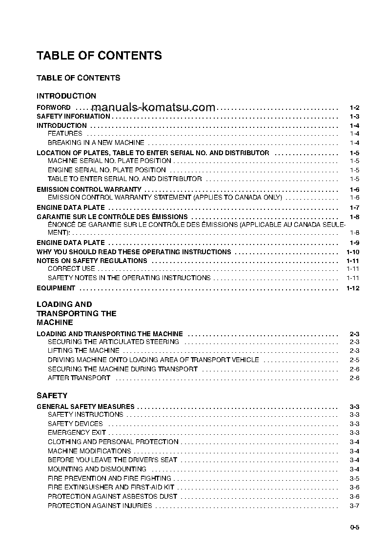 Protected: WA85-3(DEU) S/N HA960130-HA960165 Operation manual (English)