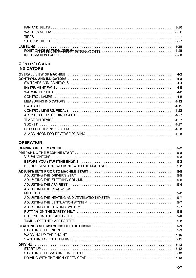 Protected: WA85-3(DEU) S/N HA960130-HA960165 Operation manual (English)