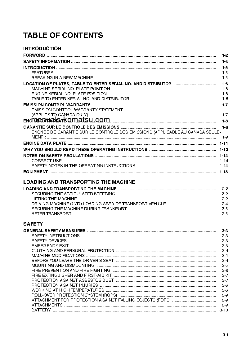 Protected: WA85-3(DEU) S/N HA960166-UP Operation manual (English)
