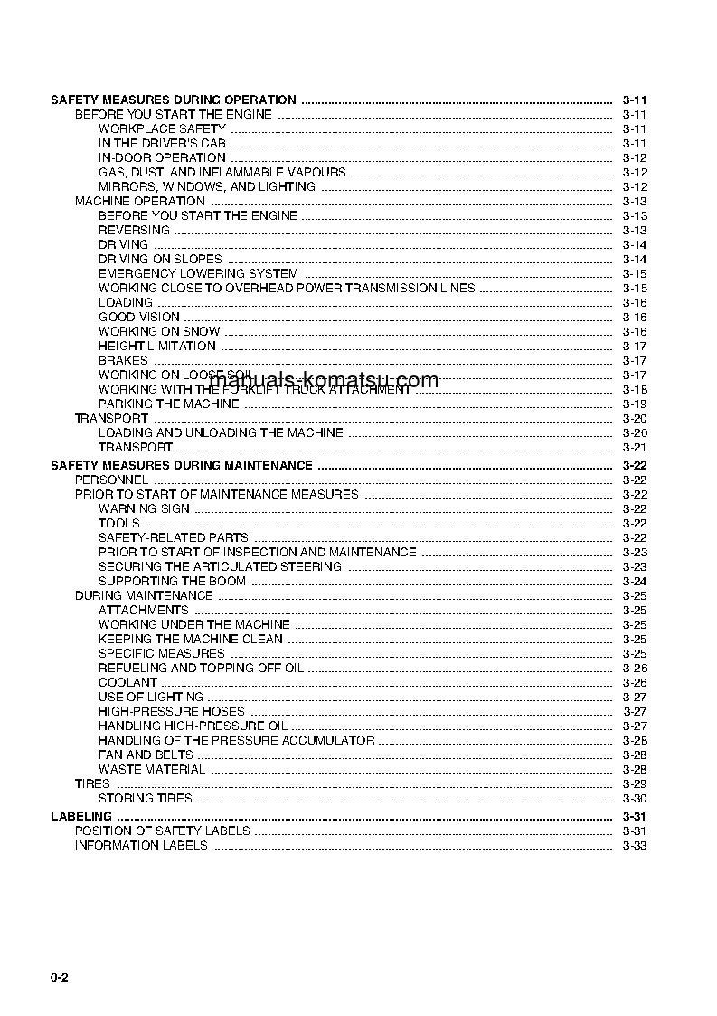 Protected: WA85-3(DEU) S/N HA960166-UP Operation manual (English)