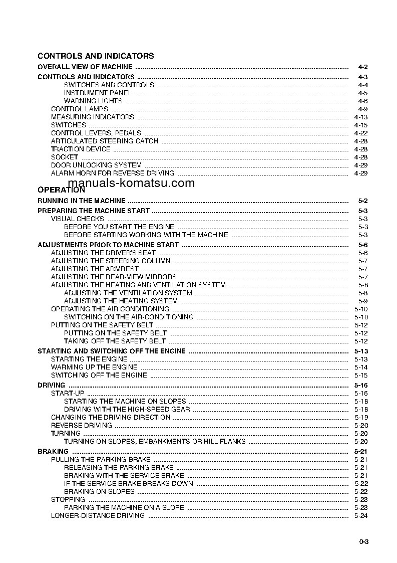 Protected: WA85-3(DEU) S/N HA960166-UP Operation manual (English)