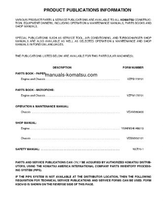 WA95-3(DEU)-30KM OPTIONS S/N HA980118-HA980375 Operation manual (English)