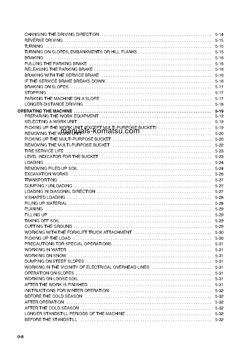 Protected: WA95-3(DEU)-30KM OPTIONS S/N HA980118-HA980375 Operation manual (English)