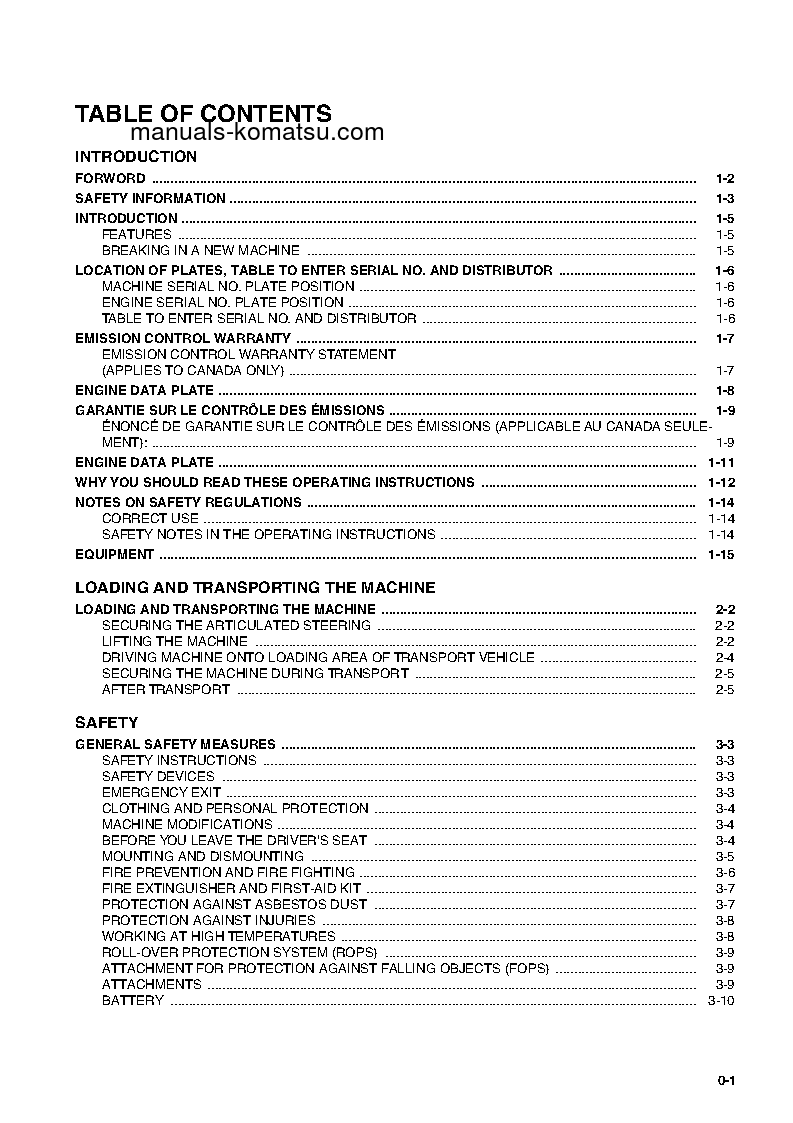 Protected: WA95-3(DEU)-30KM OPTIONS S/N H20651-H20671 Operation manual (English)