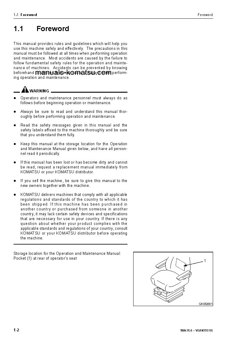 Protected: WA430-6(DEU) S/N H50051-UP Operation manual (English)