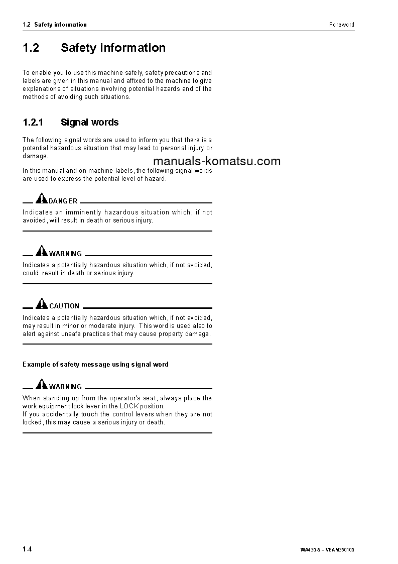 Protected: WA430-6(DEU) S/N H50051-UP Operation manual (English)