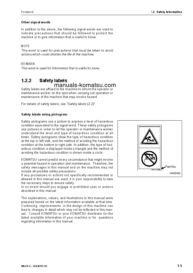 Protected: WA430-6(DEU) S/N H50051-UP Operation manual (English)