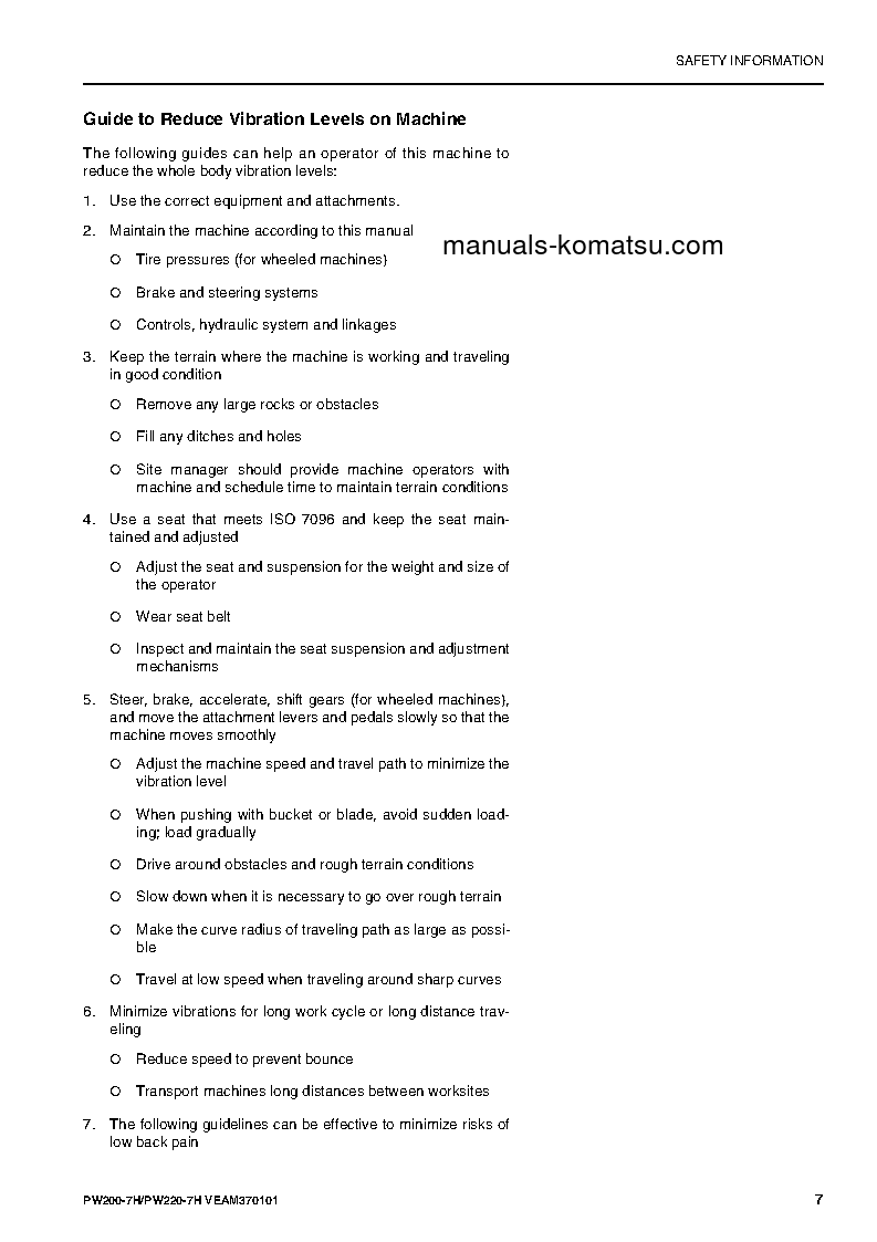 Protected: PW200-7(DEU) S/N H50051-UP Operation manual (English)