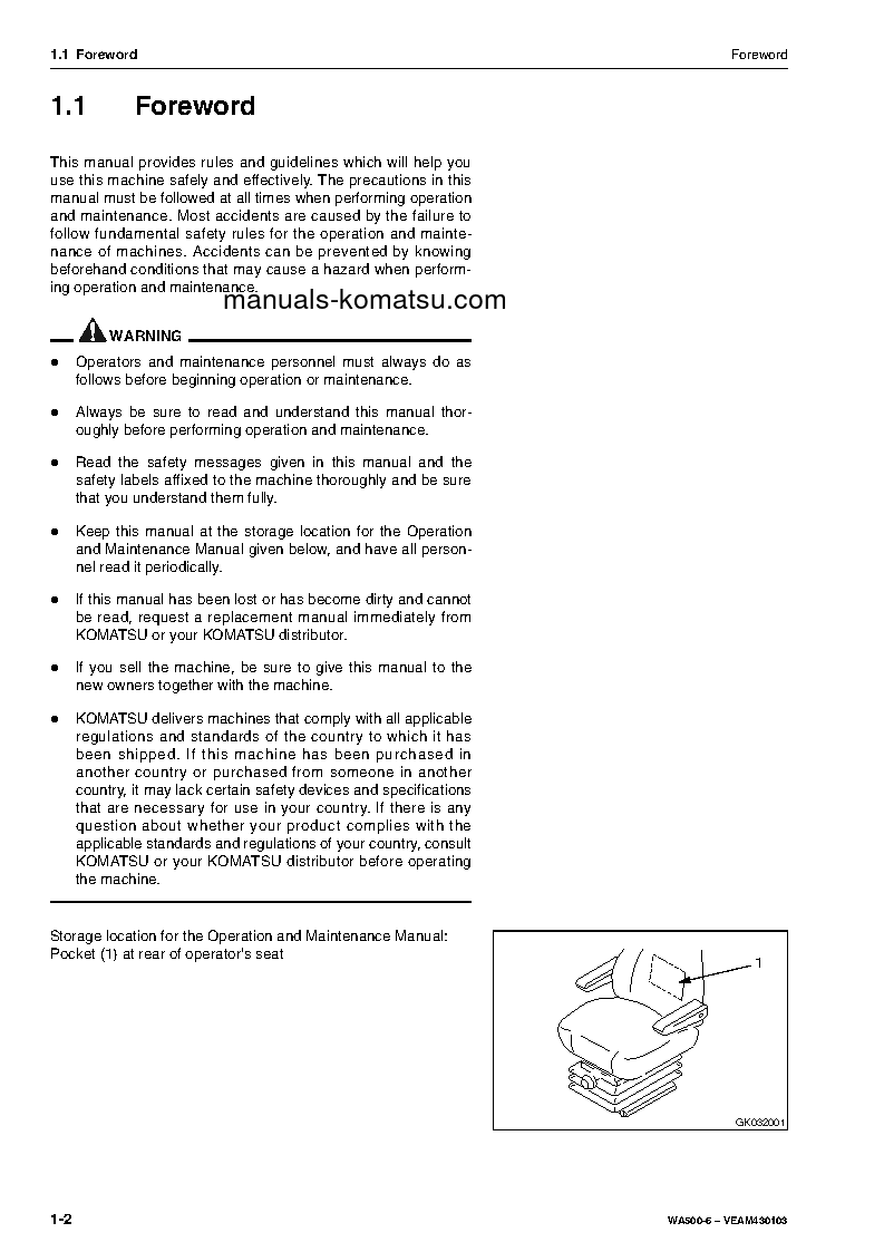 Protected: WA500-6(DEU) S/N H60051-UP Operation manual (English)