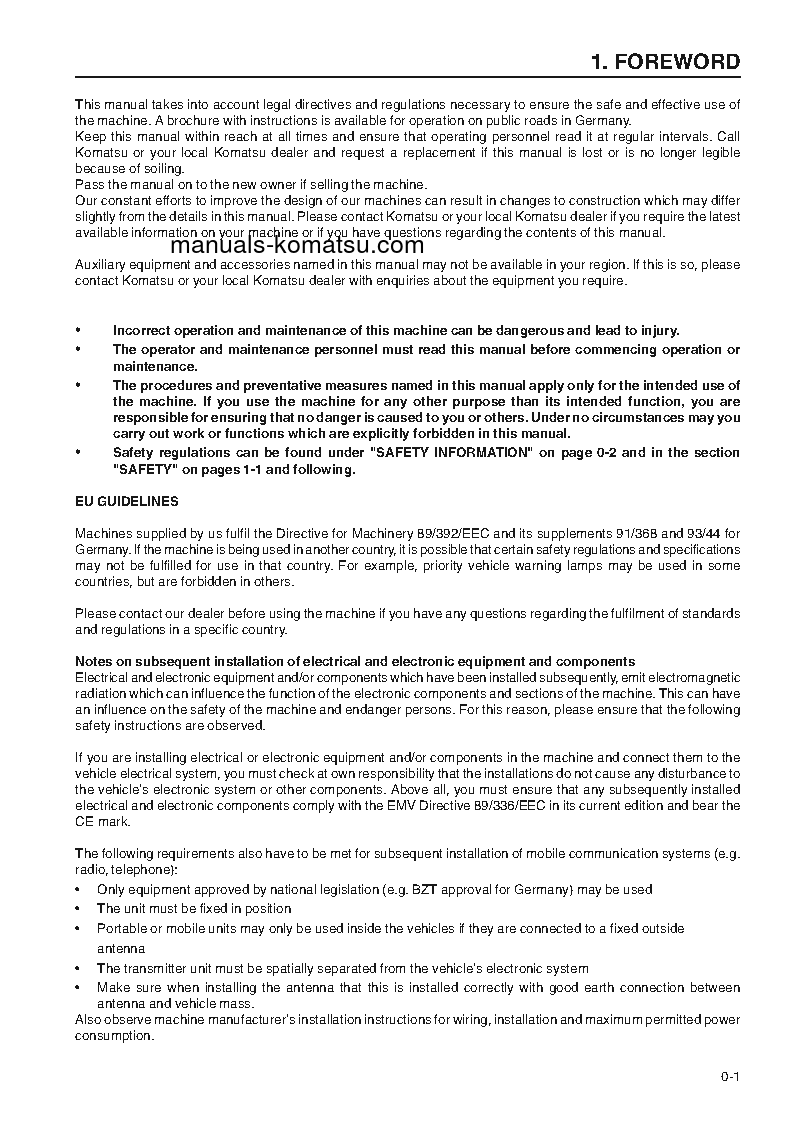 Protected: WA320-3(DEU)-H S/N WA320H20711-WA320H20854 Operation manual (English)