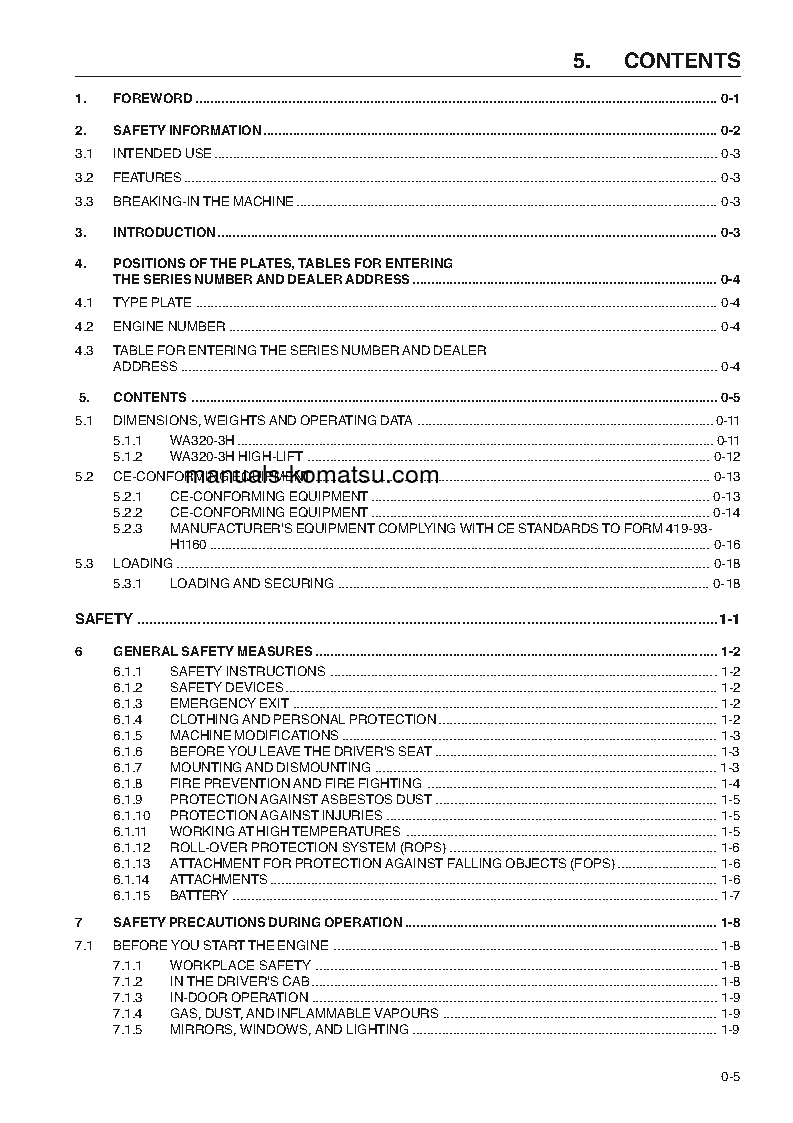 Protected: WA320-3(DEU)-H S/N WA320H20855-UP Operation manual (English)