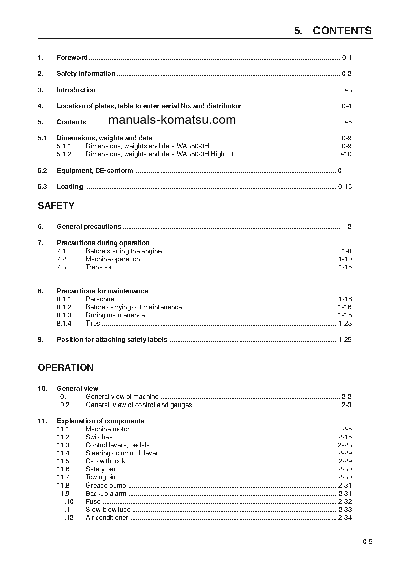 Protected: WA380-3(DEU)-H S/N WA380H20837-WA380H20986 Operation manual (English)