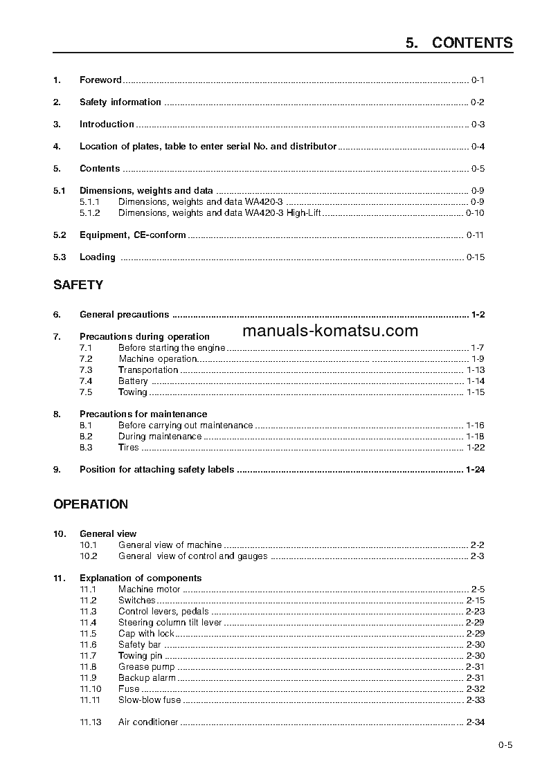 Protected: WA420-3(DEU)-H S/N H30297-H30431 Operation manual (English)