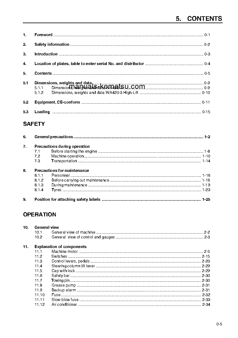 Protected: WA420-3(DEU)-H S/N H30432-H30461 Operation manual (English)