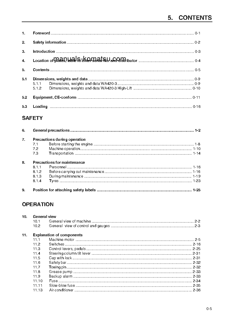 Protected: WA420-3(DEU)-H S/N H30462-H30566 Operation manual (English)