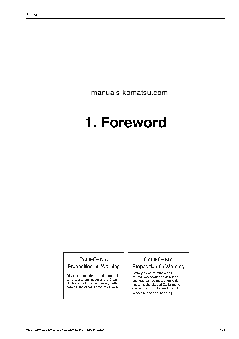 Protected: WA70-6(DEU) S/N H60051-UP Operation manual (English)