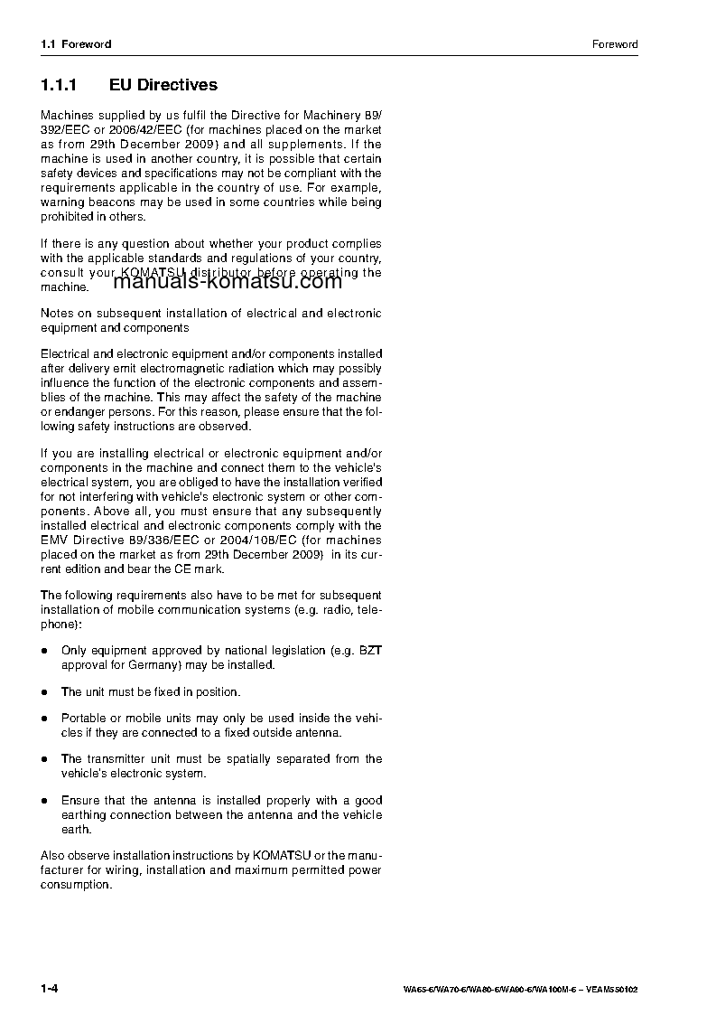 Protected: WA70-6(DEU) S/N H60051-UP Operation manual (English)