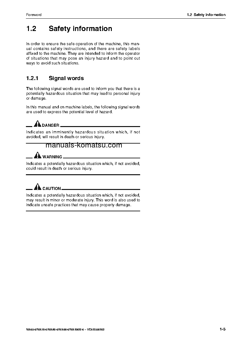 Protected: WA70-6(DEU) S/N H60051-UP Operation manual (English)