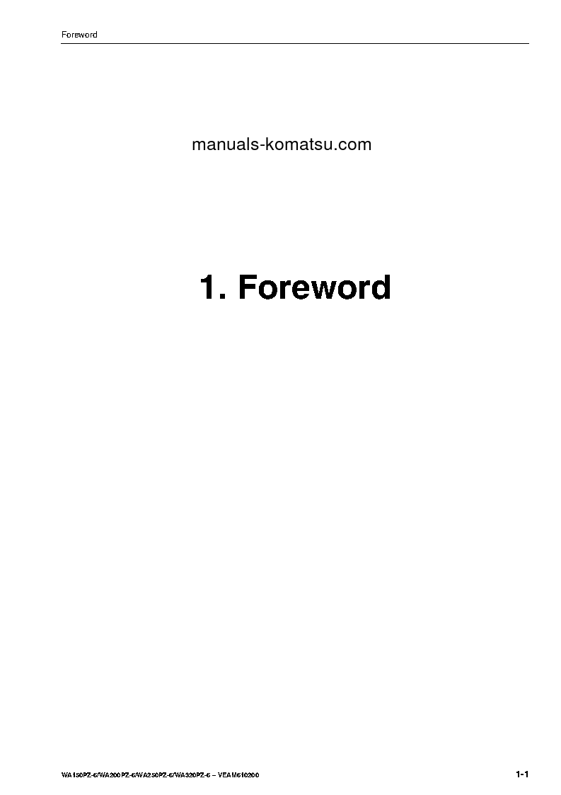 Protected: WA200PZ-6(DEU) S/N H00051-UP Operation manual (English)