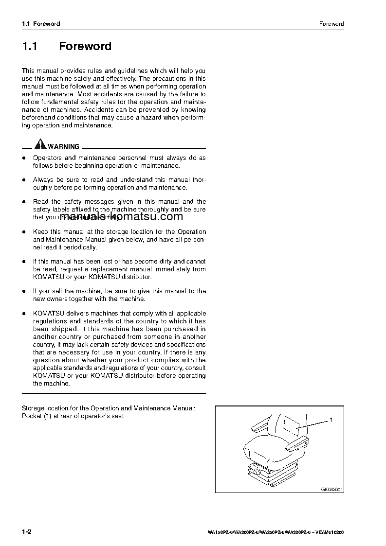 Protected: WA200PZ-6(DEU) S/N H00051-UP Operation manual (English)