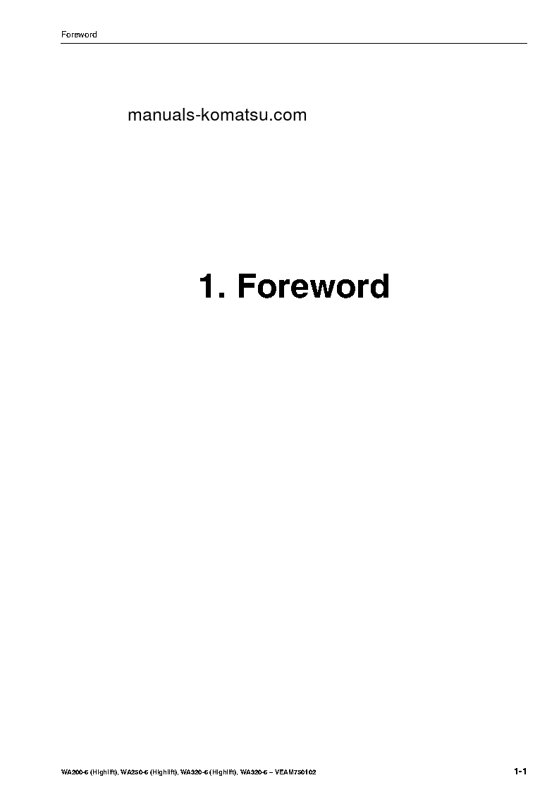 Protected: WA320-6(DEU) S/N H62051-UP Operation manual (English)