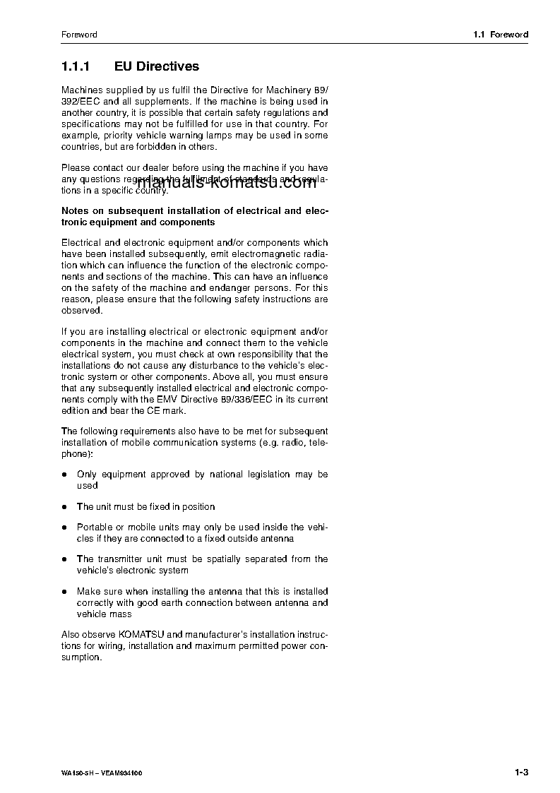 Protected: WA150-5(DEU) S/N H50051-UP Operation manual (English)