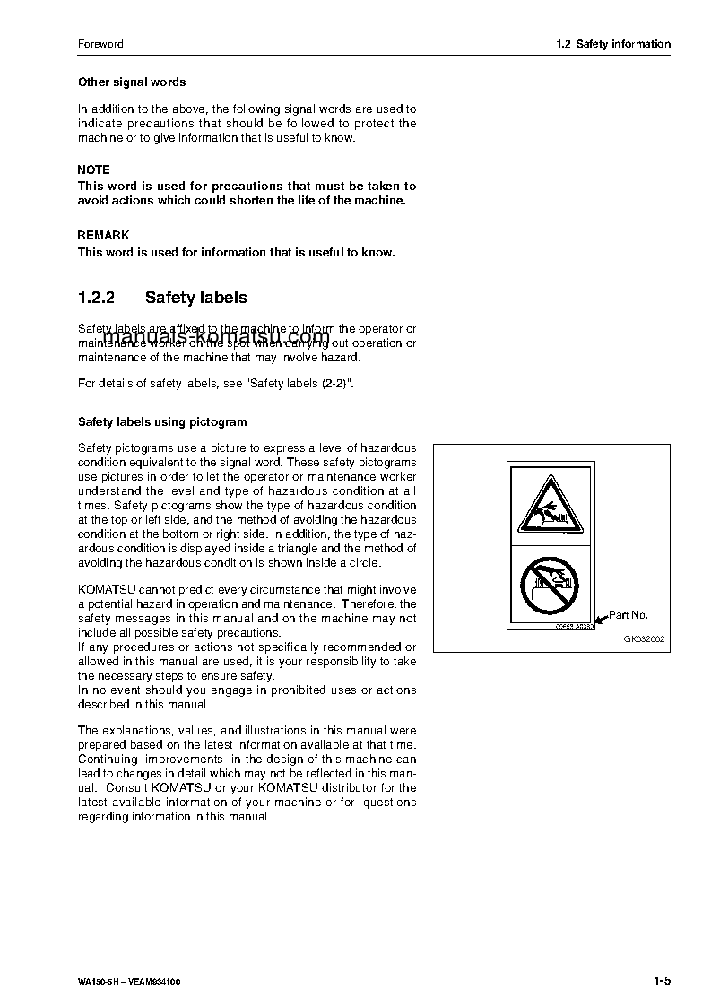 Protected: WA150-5(DEU) S/N H50051-UP Operation manual (English)