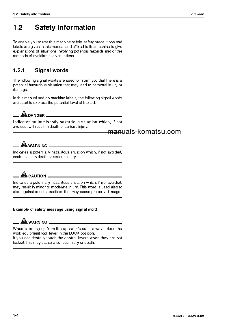 Protected: WA470-6(DEU) S/N H50051-UP Operation manual (English)