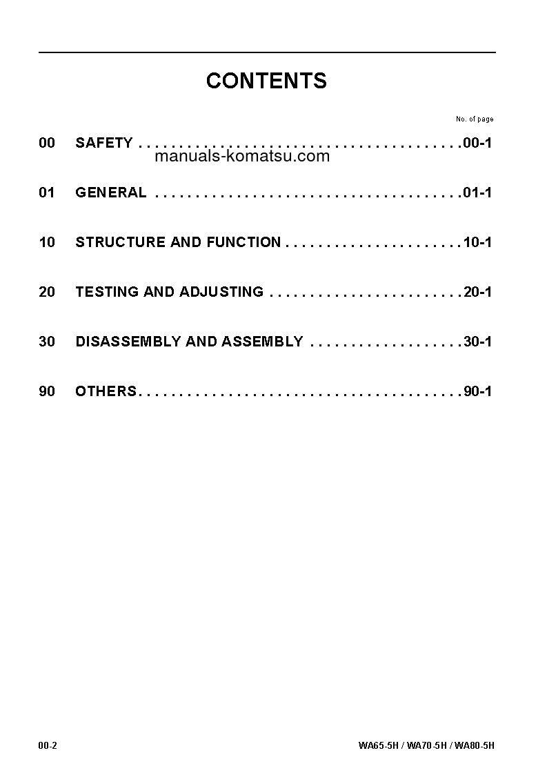 Protected: WA70-5(DEU)-WA S/N H50051-UP Shop (repair) manual (English)