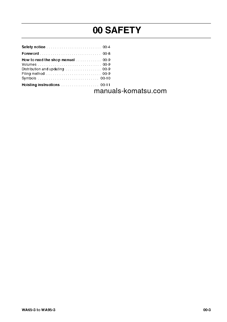 Protected: WA65-3(DEU) S/N HA940051-UP Shop (repair) manual (English)