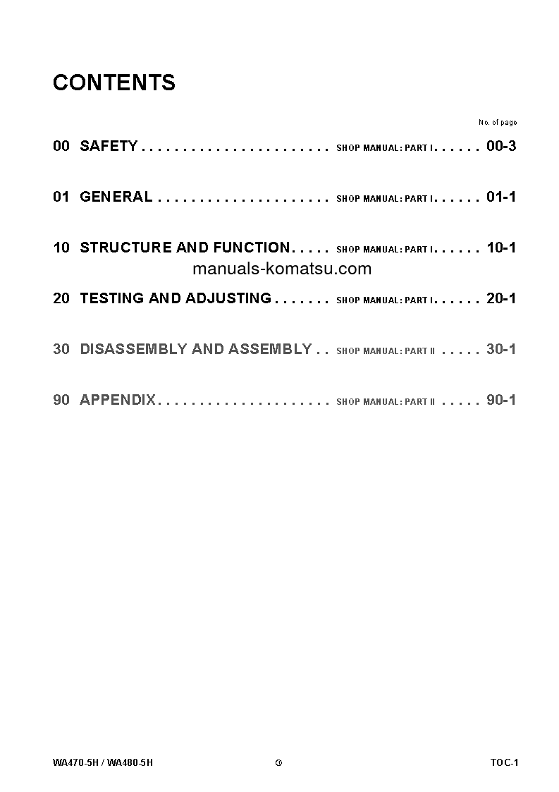 Protected: WA480-5(DEU)-H S/N H50051-UP Shop (repair) manual (English)