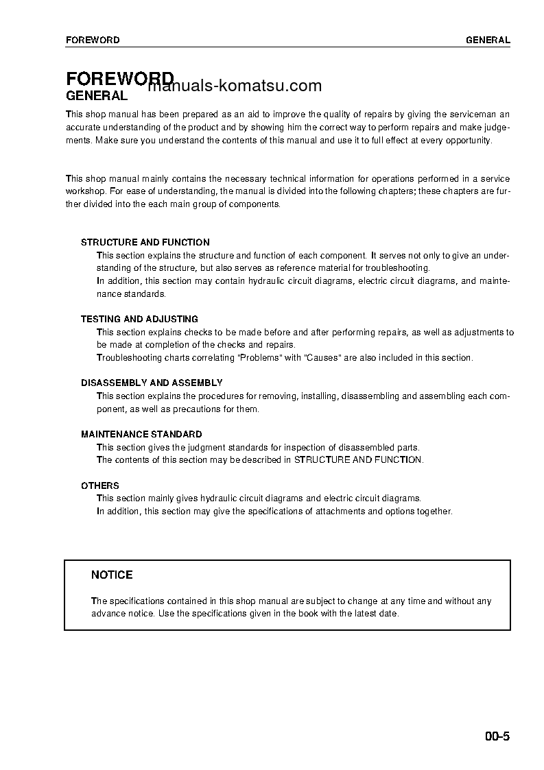 Protected: WA400-5(DEU)-H S/N H50051-UP Shop (repair) manual (English)