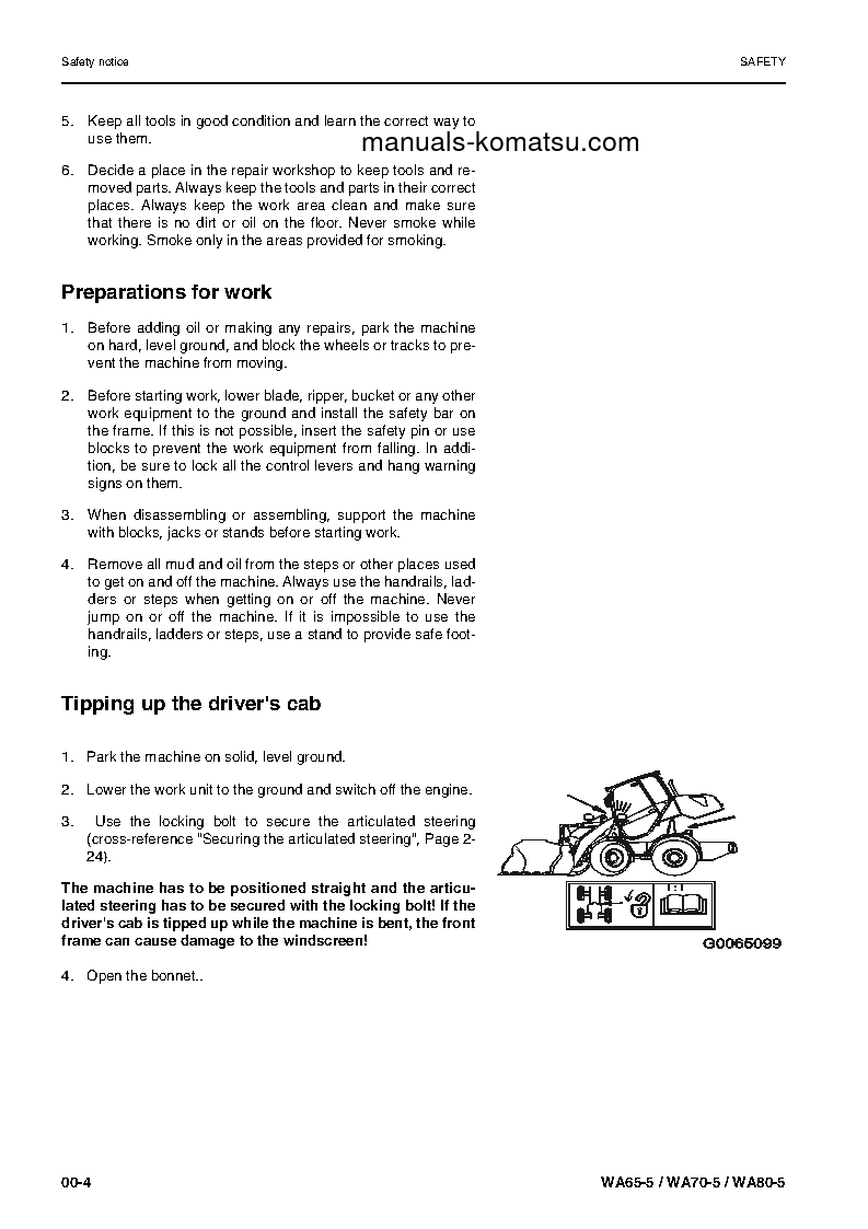 Protected: WA65-5(DEU) S/N H50051-UP Shop (repair) manual (English)