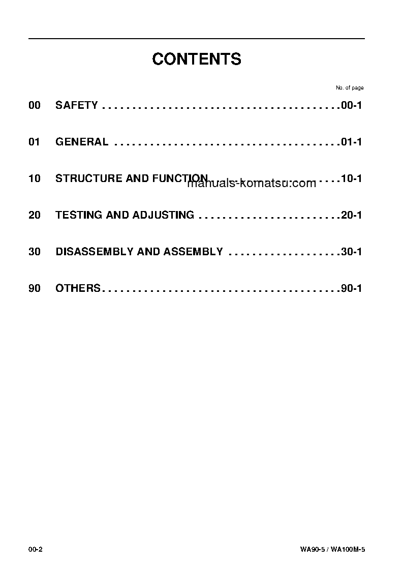 Protected: WA100M-5(DEU) S/N 50051-UP Shop (repair) manual (English)