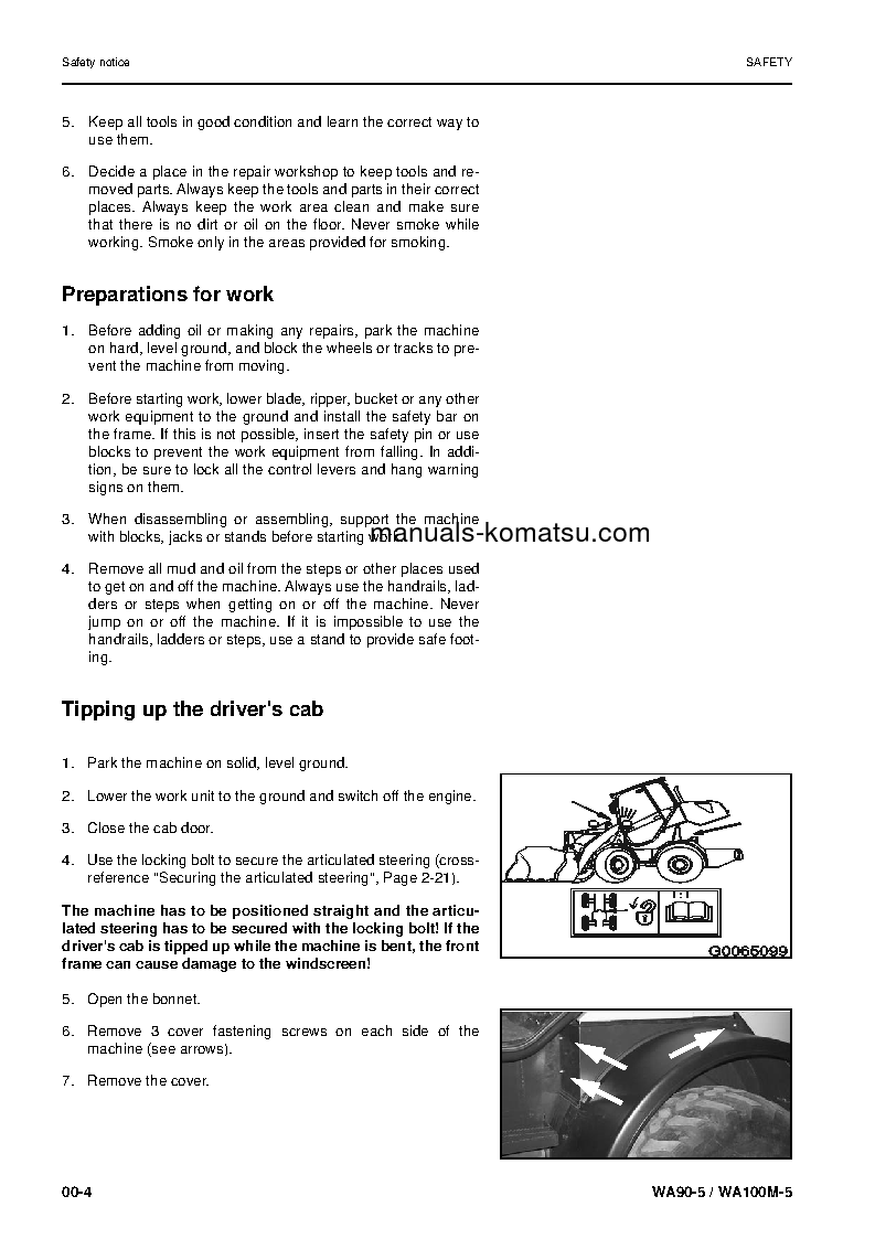 Protected: WA100M-5(DEU) S/N 50051-UP Shop (repair) manual (English)