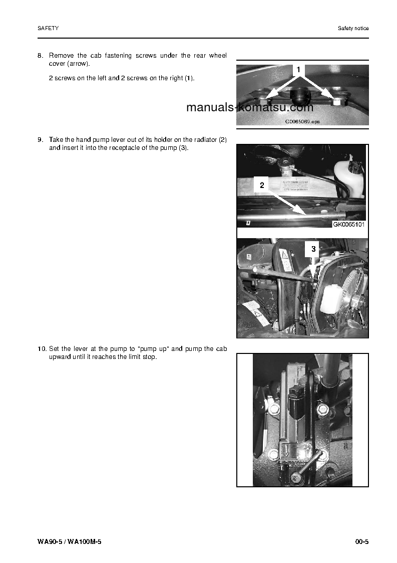 Protected: WA100M-5(DEU) S/N 50051-UP Shop (repair) manual (English)