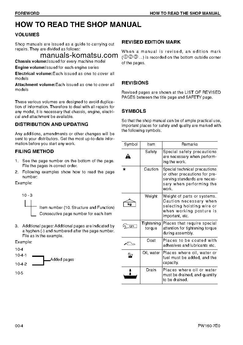 Protected: PW160-7(DEU)-TIER 3 S/N H55051-UP Shop (repair) manual (English)