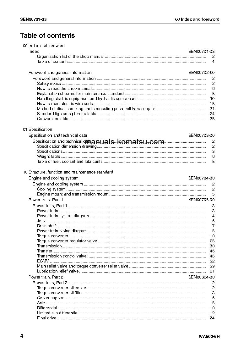 Protected: WA500-6(DEU) S/N H60051-UP Shop (repair) manual (English)