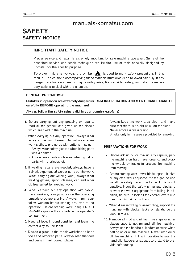 Protected: WA420-3(DEU) S/N WA420H30051-UP Shop (repair) manual (English)