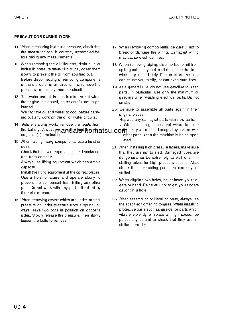 Protected: WA420-3(DEU) S/N WA420H30051-UP Shop (repair) manual (English)