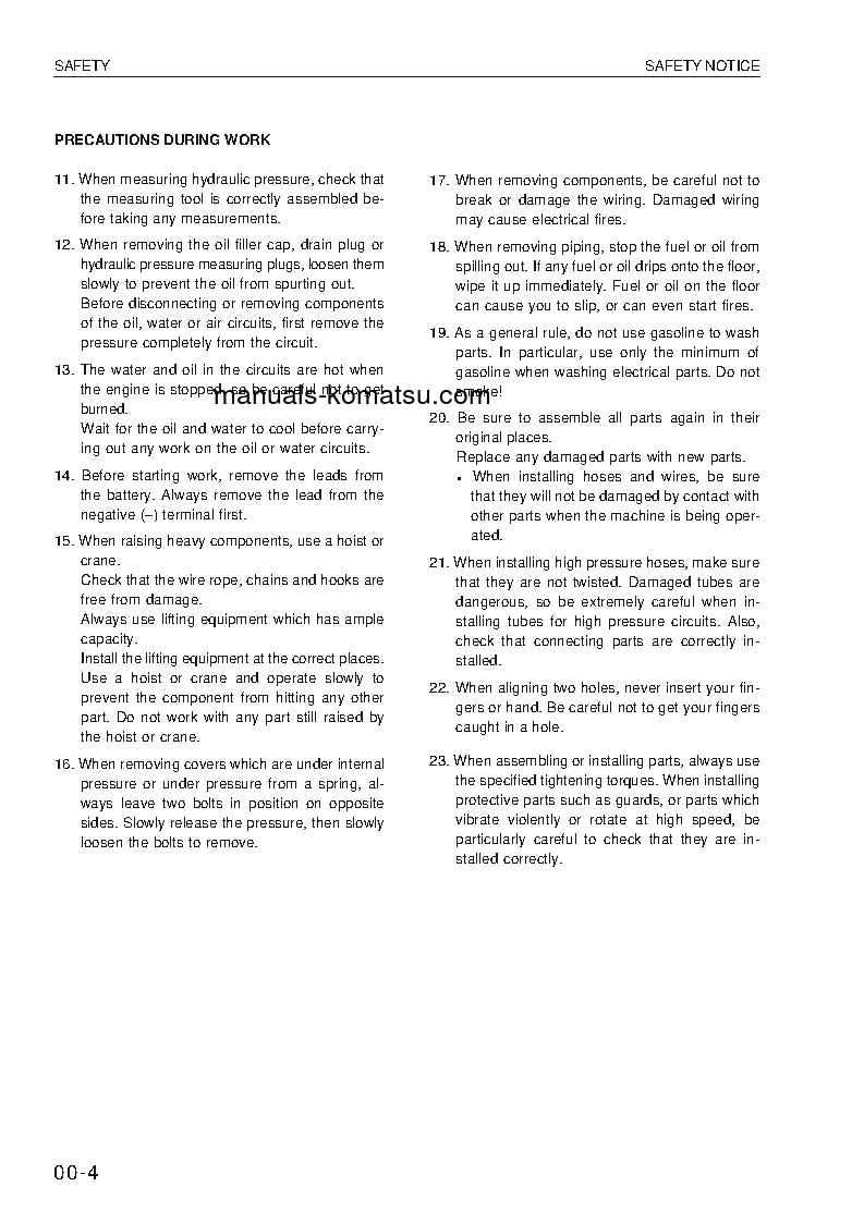 Protected: WA470-3(DEU) S/N WA470H20051-UP Shop (repair) manual (English)