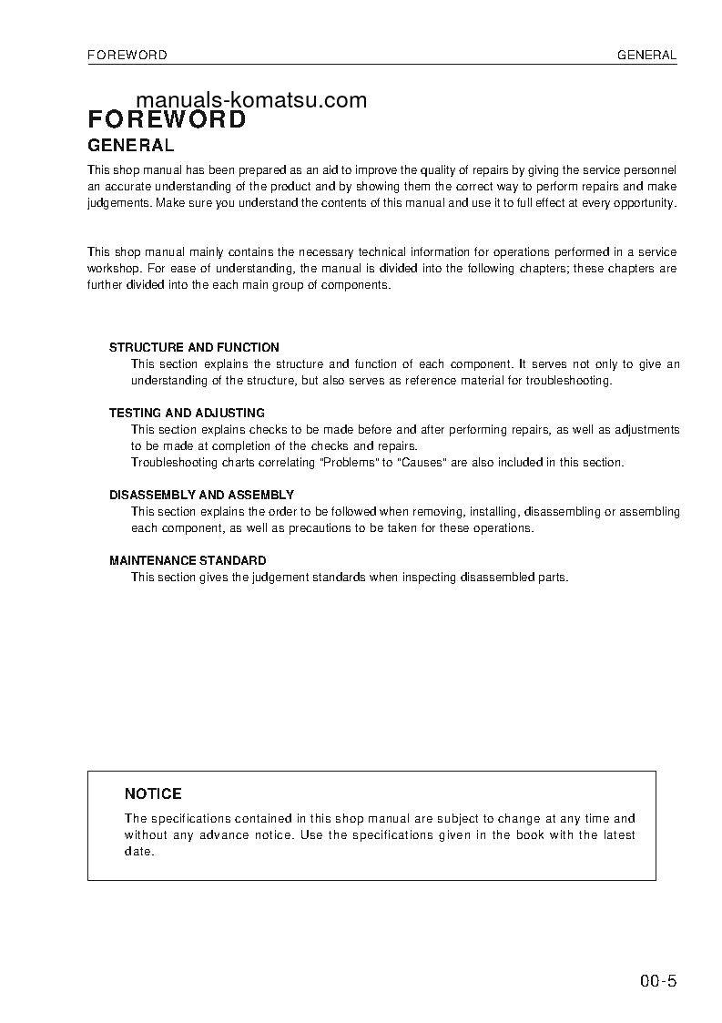 Protected: WA470-3(DEU) S/N WA470H20051-UP Shop (repair) manual (English)