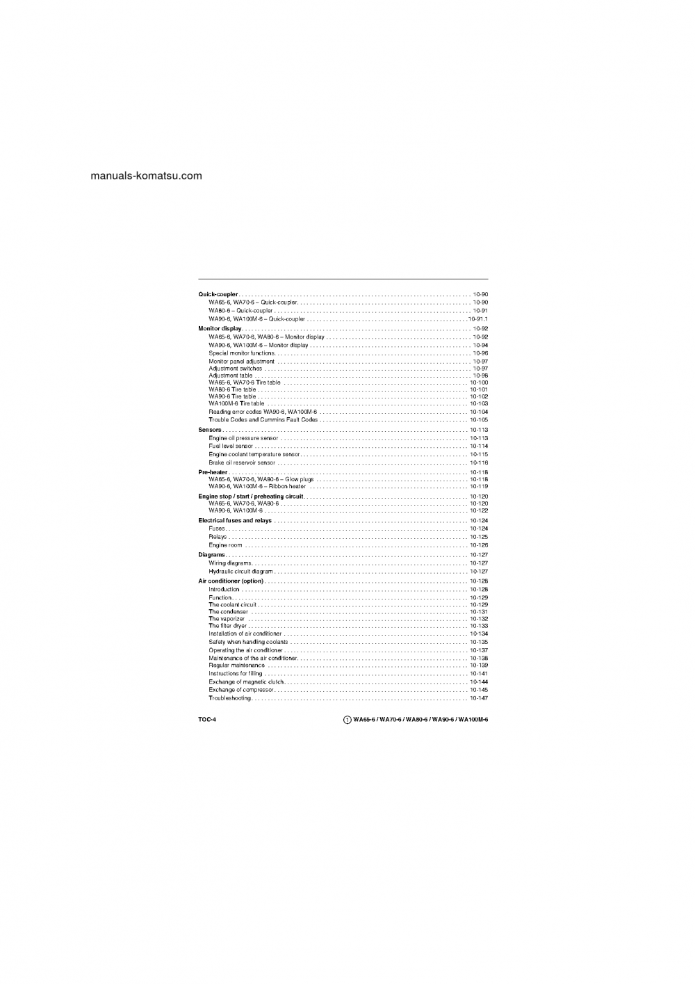 Protected: WA65-6(DEU) S/N H60051-UP Shop (repair) manual (English)