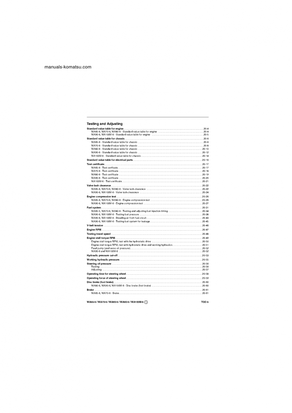 Protected: WA65-6(DEU) S/N H60051-UP Shop (repair) manual (English)