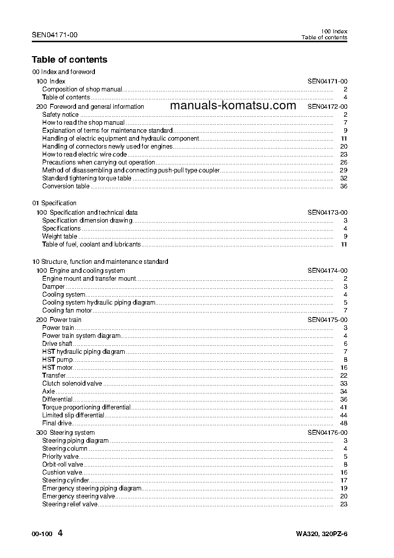 Protected: WA320PZ-6(DEU) S/N 70092-UP Shop (repair) manual (English)