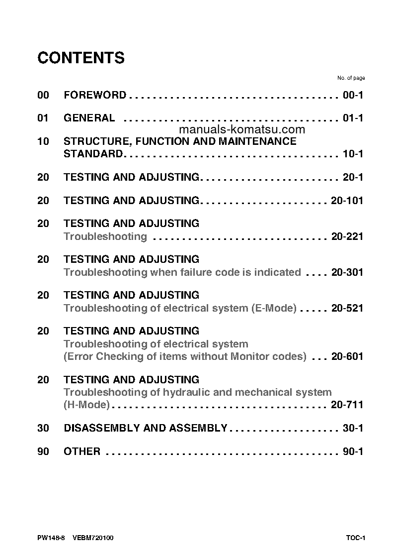Protected: PW148-8(DEU) S/N H50051-UP Shop (repair) manual (English)