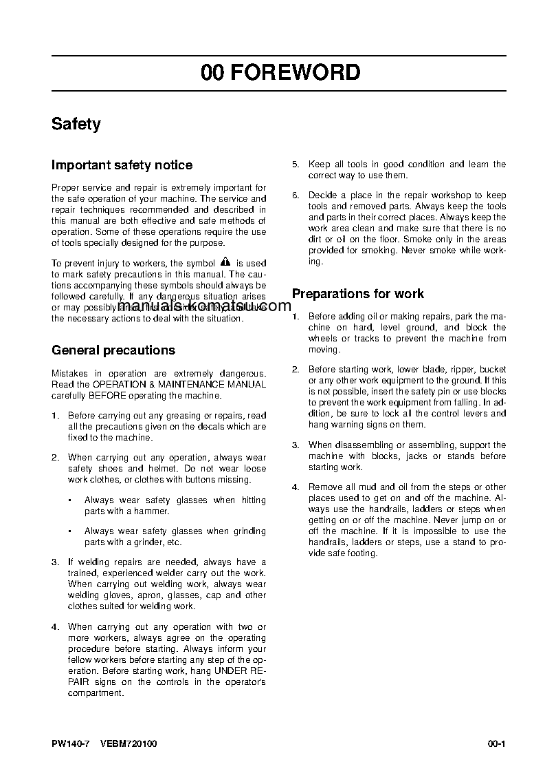 Protected: PW148-8(DEU) S/N H50051-UP Shop (repair) manual (English)