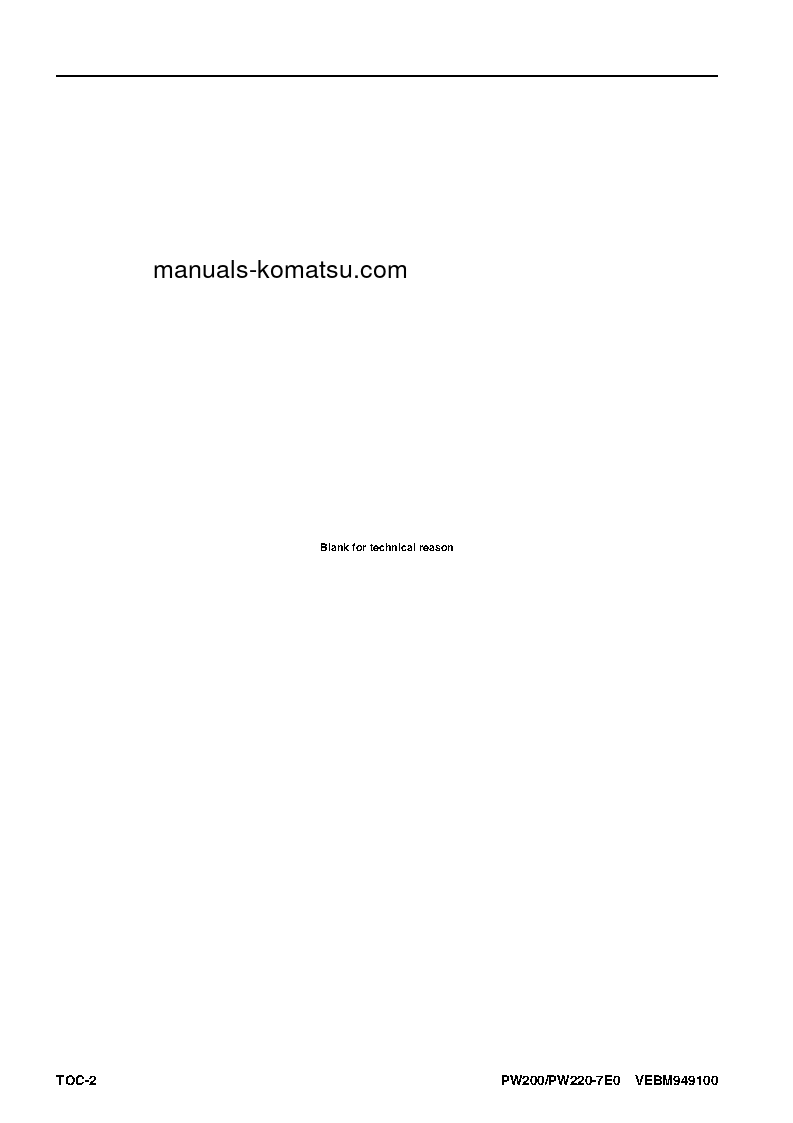 Protected: PW200-7(DEU)-TIER 3 S/N H55051-UP Shop (repair) manual (English)