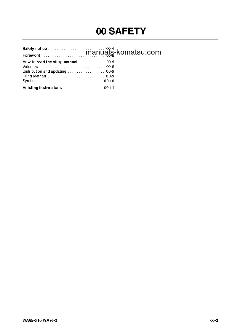 Protected: WA65-3(DEU) S/N HA940051-HA940771 Shop (repair) manual (English)