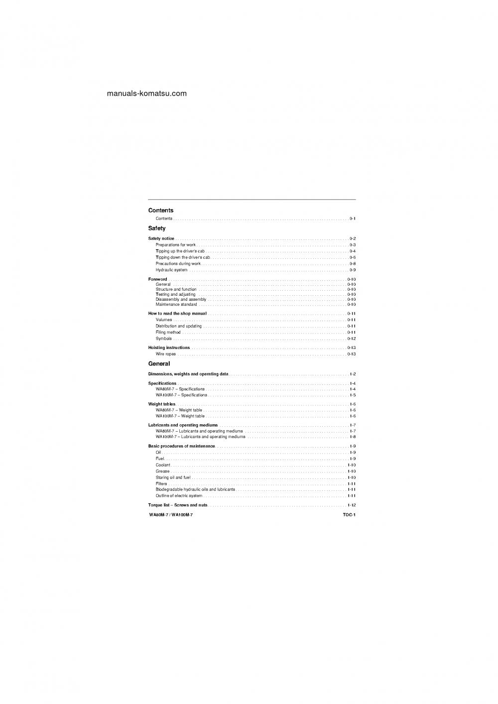 Protected: WA100M-7(DEU) S/N H62051-AND UP Shop (repair) manual (English)
